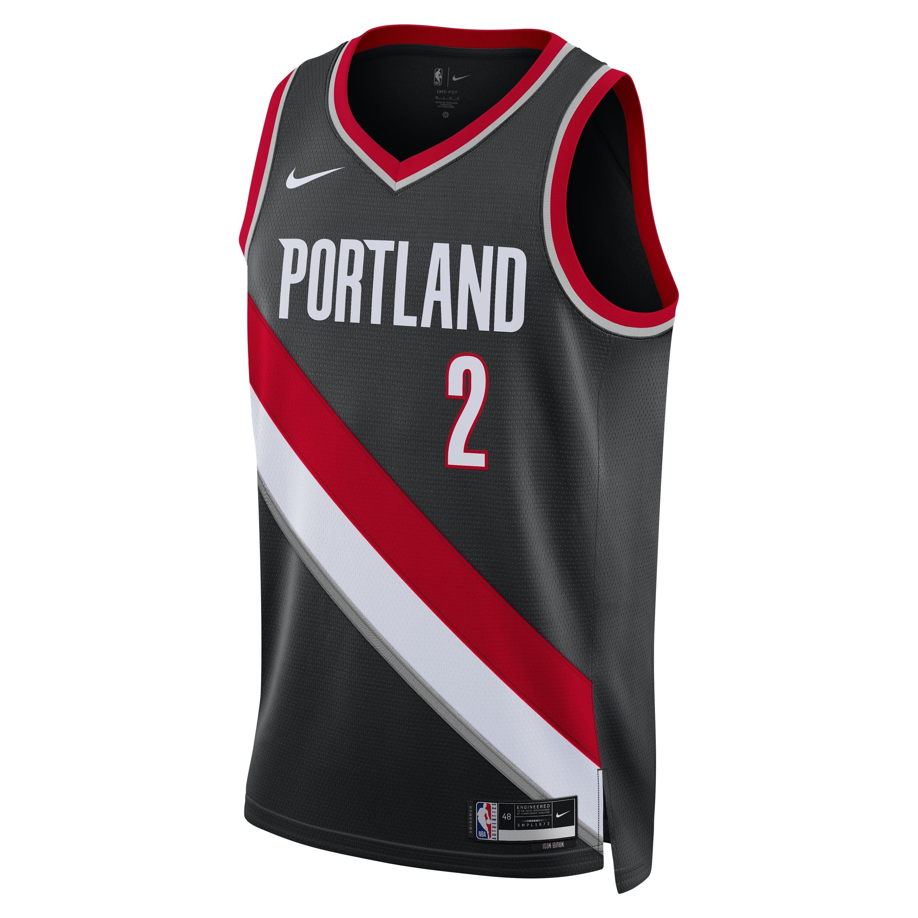 Nike Men's Portland Trail Blazers Dri-FIT NBA Swingman Jersey - Black